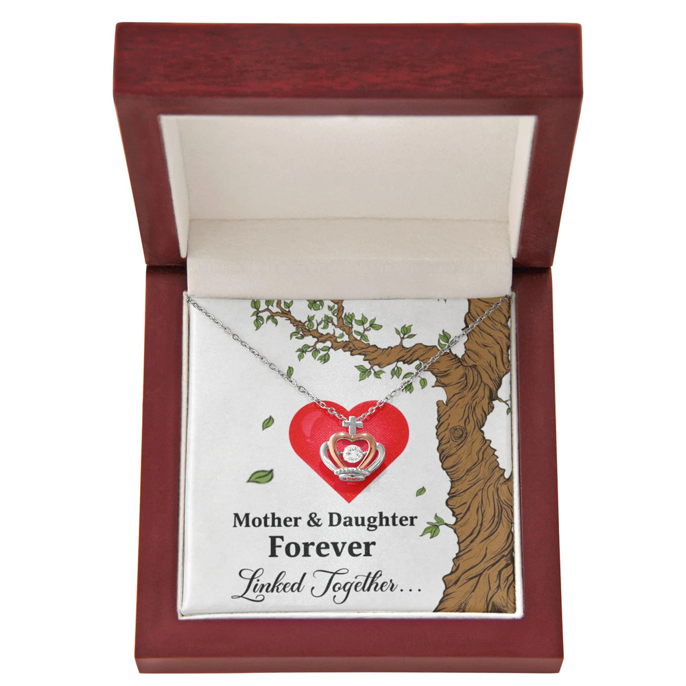 Forever Linked Together Crown Pendant Necklace